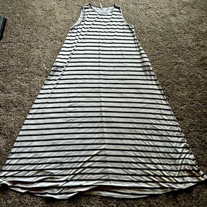 Pink Blush XL black and white stripe dress